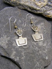 Silver earrings — contemporary minimalism, 1990–2000