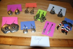 Vintage Retro Ear Rings, 1970s, 1980s 1990s, GROUP 8, priced per or the lot