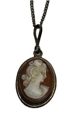 NYCO 1/20-12K Chain Necklace With Cameo Charm
