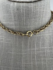 Vintage TODD Watch Necklace Atomic Mother of Pearl Mechanical Gold Tone 23”
