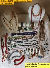 Variety Jewelry 30+ piece Lot, 3+ Lbs, all wearable plus extra pieces for crafts