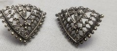 Glamorous vintage silver tone and marcasite EARRINGS