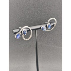 Vintage Village Originals 925 Sterling Silver Abalone Swirl Post Earrings