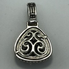 Vintage Renaissance Revival 2-Tone Black Onyx Cubic Zirconia Pendant