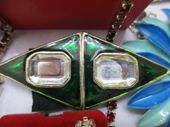 Vtg/Now/Deco/Jewelry Lot Locket Cameo 925 Box CROWN TRIFARI SWISS MONET+s/Signed