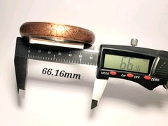 Vintage Solid Copper Etched Floral Bangle Bracelet 8″ Circumference Boho Jewelry