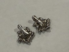 B. DAVID ART DECO VINTAGE BLACK CRYSTAL RHINESTONES FLORAL CLIP ON .75″ EARRINGS