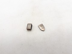 Antique 1940s Sterling Silver 14k Yellow Gold 10mm WATCH SLIDES