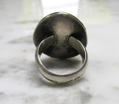 Southwestern Style Turquoise Sterling Silver Ring ~ Size 6.5 ~ 13grams ~ 7-C571