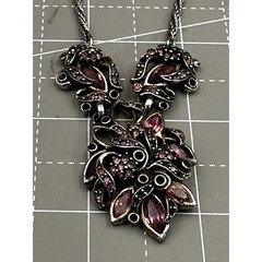 1950 Hollycraft Corp Necklace with Pink Rhinestones *AS IS*