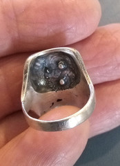 Vintage Sterling Silver Skull Ring Size 8.5 Nice Design- Read