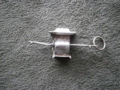 Chinese Sedan Chair Vtg Chinese Export Sterling Silver Charm Pendant 1.1g