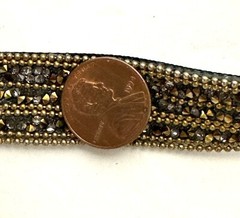 Necklace Bracelet Brooch Lot Beads Rhinestones Dark Gray Black 3 Pieces VTG
