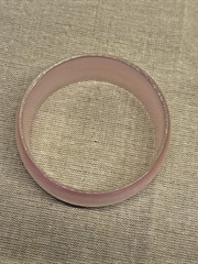 Vintage Mid-Century Moonlight Glow Pink Lucite Acrylic Resin Bangle Bracelet