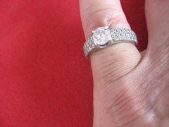 Sterling Silver 925 CZ Engagement Ring Size 6.5 (17mm) Clear Round ,Ukraine