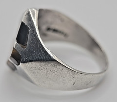 MUSEUM 1940s MEXICO CITY STERLING RING Victor Cortez VCD Modernist Tiger Eye 925
