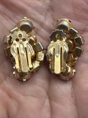 Crystal Rhinestone Brooch Earrings Set
