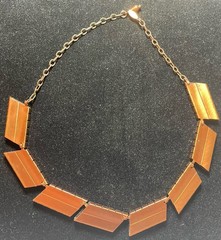 Vintage 1950’S Copper Necklace – RENOIR Signed Jewelry Choker Length 14-18 inch