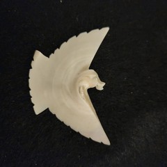 Beautiful Hand Carved Mother of Pearl Bird 2.5 x 1.5 Inches