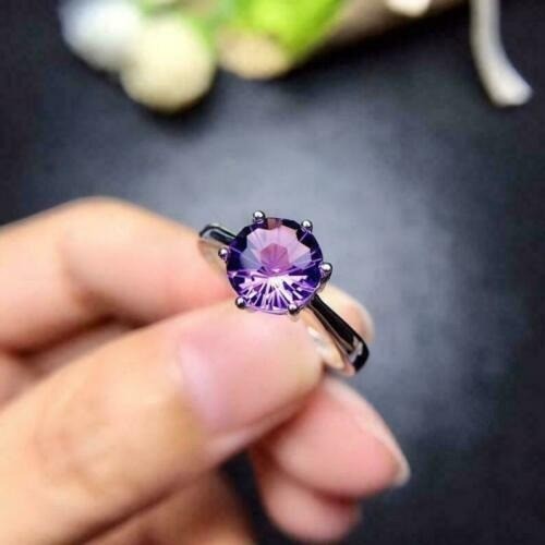 Purple Diamond 2.20 Ct Art Deco Antique Vintage Wedding Ring 925 Sterling Silver
