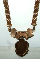 Antique Victorian Cameo Neckace Wide Chain Gorgeous Estate Jewelry