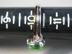 Pre-owned Sterling Silver 18KT Gold Plate Helenite Ring 3.7g Size 10 BGE #B184