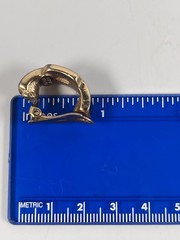 LANVIN PARIS GOLD TONE BLACK ENAMEL VINTAGE CLIP ON EARRINGS