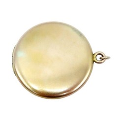 Antique Victorian Yellow Gold Filled Large Round Monogram Locket/Pendant