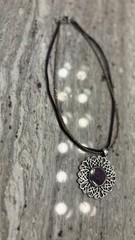 Vintage Inspired Purple Stone/ Pendant Necklace