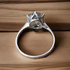 Platinum Vintage Engagement Ring 2.35ct. Lab Grown Round Old Euro Cut Diamond