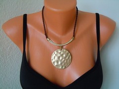 Necklace Pendant Rhinestones Faux Leather Fashion Jewelry Length 39-46 Cm