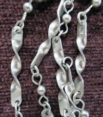 ARTISAN LARGE STERLING PENDANT NECKLACE w STONE -2 7/8 INCHES, 19.5 INCHES