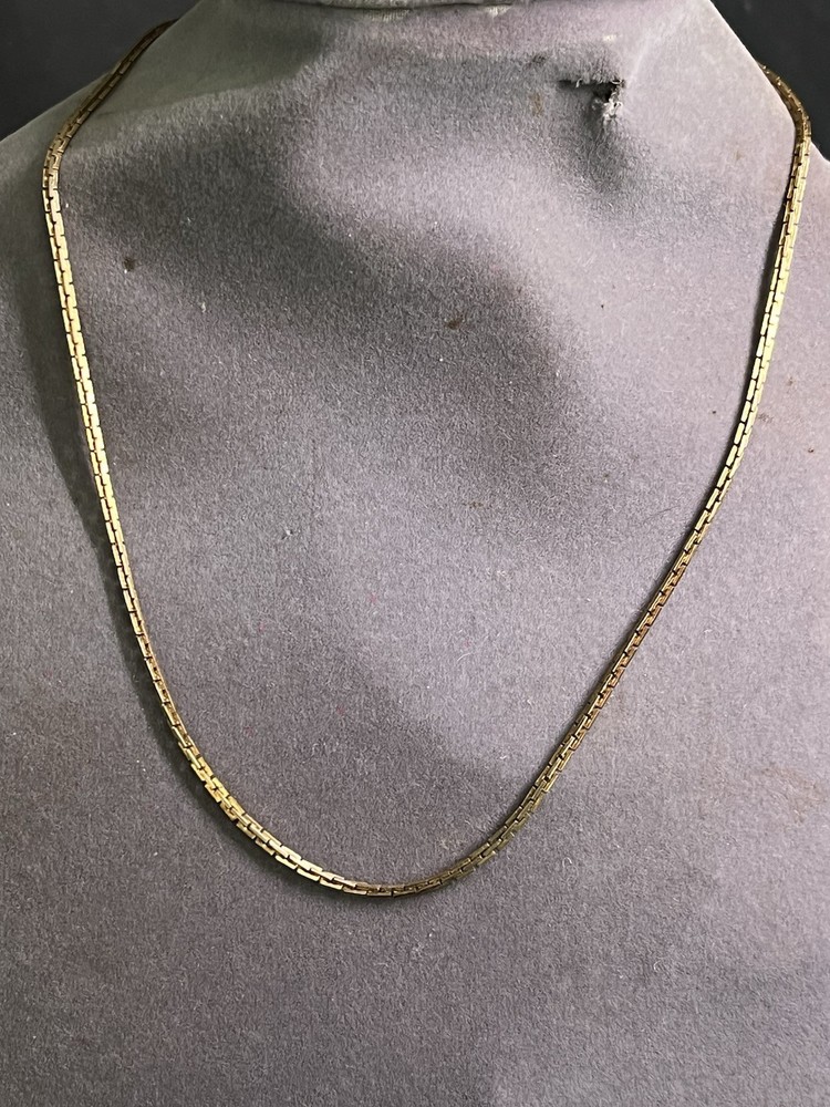 VINTAGE GOLD TONE 2.5 MM UNIQUE LINK CHAIN NECKLACE