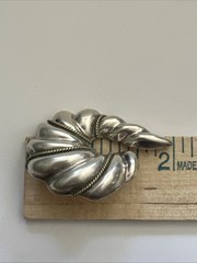 Vintage Signed TA 97 925 Clip-On Earrings 2″ Cornucopia Horn Mexico