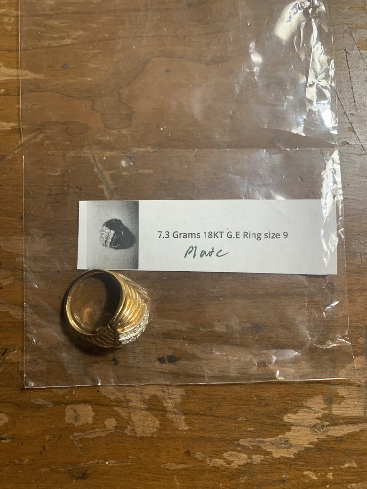 18kt Gold Plate Ring Size 9