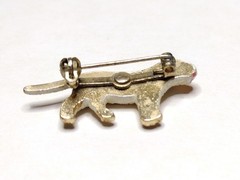 Small Vtg Sugared Enamel on Metal Tiger Brooch Kitschy Cat Pin RARE HTF