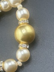 Kenneth Jay Lane KJL Faux Pearls & Rhinestones 56in Necklace