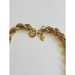 Erwin Pearl Gold Plated Regal Signed rope necklace VTG Statement Collar Elegant