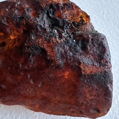 Massive Sterling Silver & Natural Raw Amber Drop Pendant 41g 80mmx45mm Stone