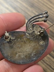 Vintage Sterling Silver 925 Taxco Mexico Abalone Pendant Brooch Unique