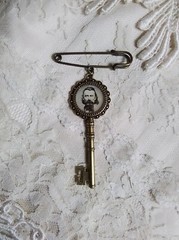 Jo Shelby Cameo Brooch, Victorian Brooch Pin, General Joseph O. Shelby, CSA!