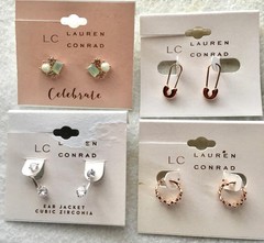 Lot of 4 New with Tags Lauren Conrad Pierced Earrings #15-1