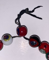 Vintage Art Glass Millefiori Bead Stretch Bracelet Read