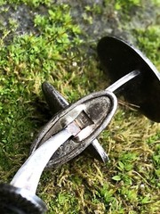 Silver cufflinks with hot enamel Made in the USSR Cufflinks 916 sterling silver