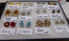 VINTAGE SIGNED EARRING LOT OF 12 CLIP ONS CORO-C TRIFARI-LISNER-SARAH COV-ETC.