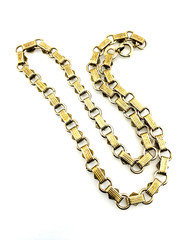 Antique Victorian Gold Filled Book Chain Necklace Locket Clasp 15 Inch
