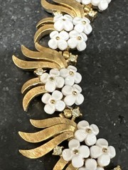 Rare Vtg Crown Trifari Forget-Me-Not Collection Choker 50’s Original Box