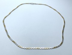 Italy MILOR Sterling Silver Rhodium Plated 2 Tone 24” Flat Rope Necklace ~ 19.7g