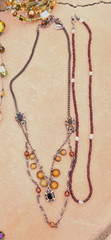 8 pieces-New Handmade & PreviouslyWorn BROWN AMBER YELLOW ORANGE Costume Jewelry