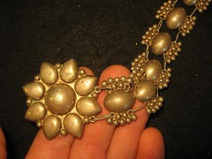 Vintage Old Pawn Mexico Sterling Silver Belt Section, Jewelry Design
